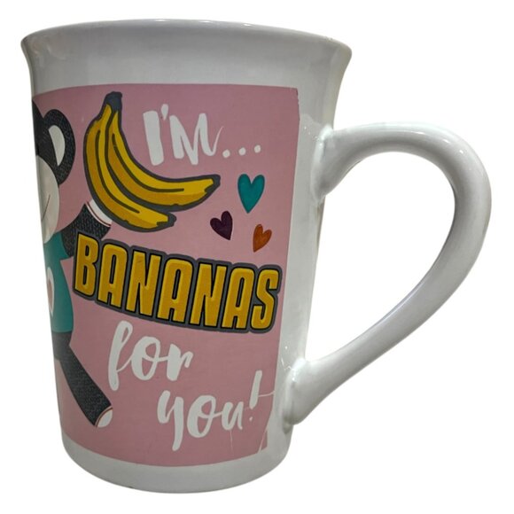 Royal Norfolk Sock Monkey "I'm Bananas For You" Mug - Picture 2 of 4